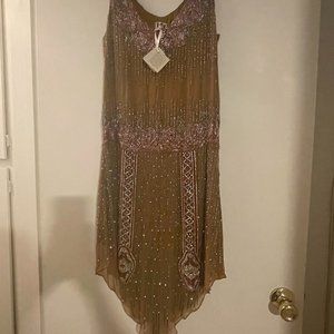 NWT Haute Hippie Sequined Embellished Silk Dress Size XS